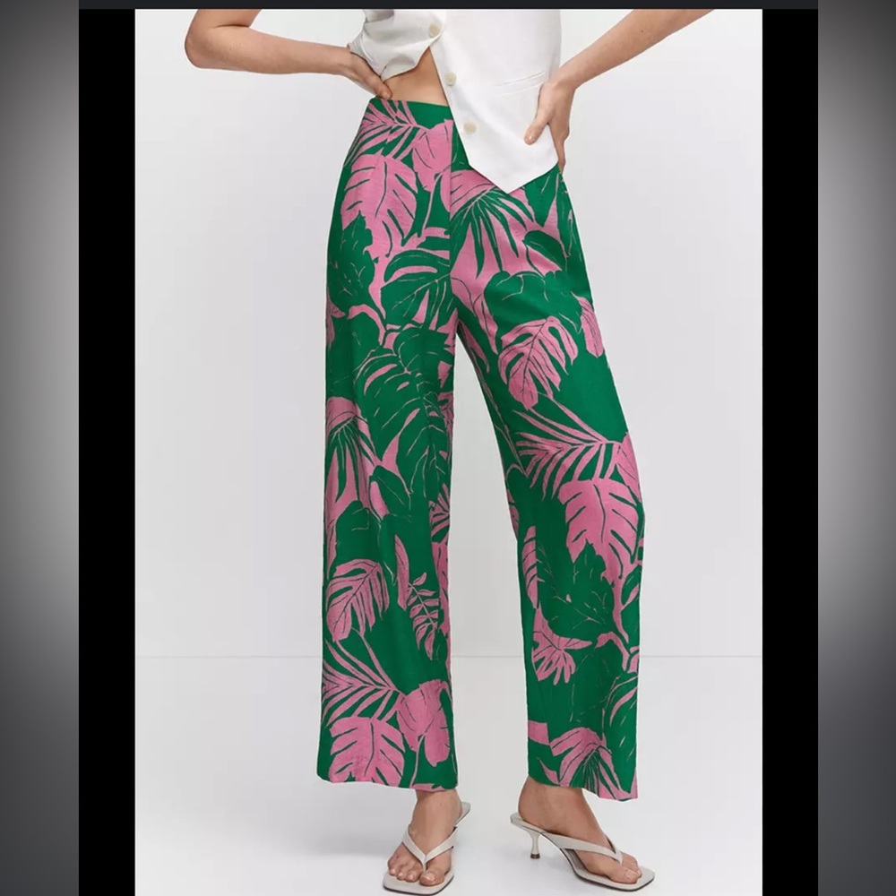 Mango Wide Leg Trouser - Size 4